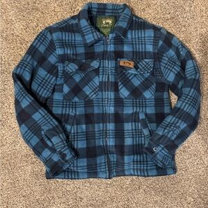 Cozy Blue Plaid Kids Jacket